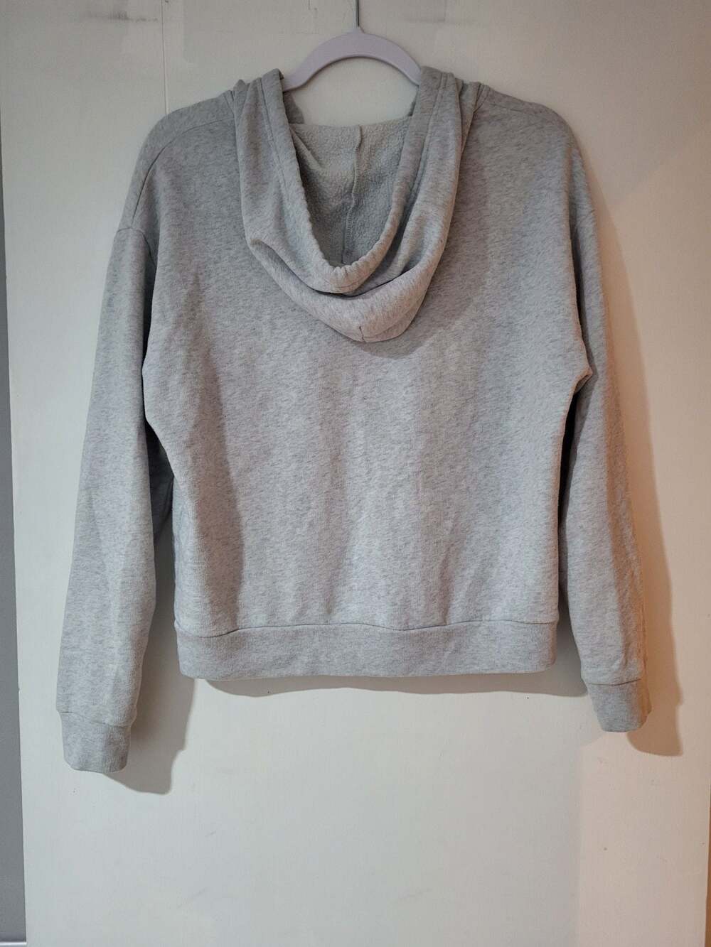 Victoria's Secret PINK Gray Heather Quarter-Zip Graphic Pullover Hoodie XS - Picture 3 of 5